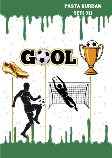 Futbol Pasta Üstü Kürdan 5li