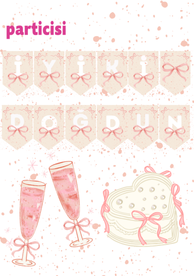 Pembe Fiyonk İyiki Doğdun Banner