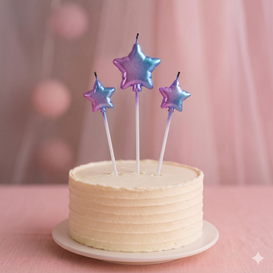 Parti Mumu Gökkuşağı Yıldız 3 adet