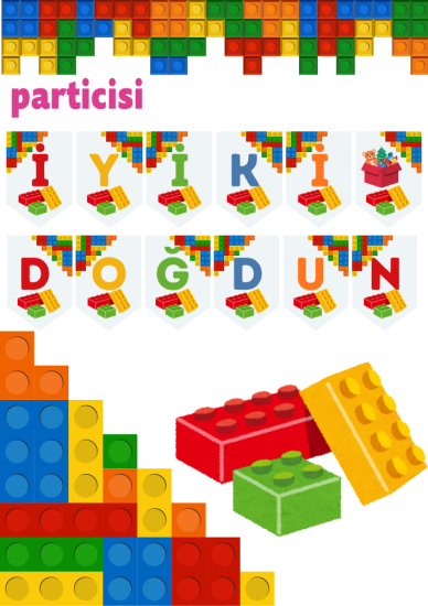 Renkli Bloklar İyiki Doğdun Banner