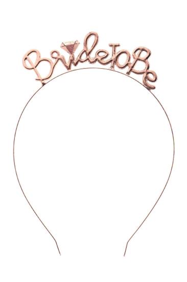Bride To Be Metal Taç Rosegold