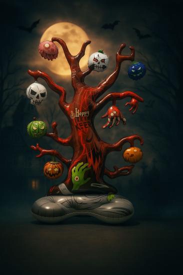 Halloween Ayaklı Ağaç Folyo Balon