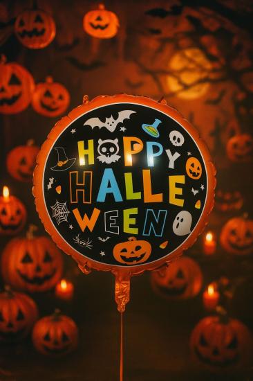 Halloween Yuvarlak Folyo Balon