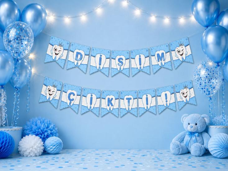 Dişim Çıktı Banner Mavi