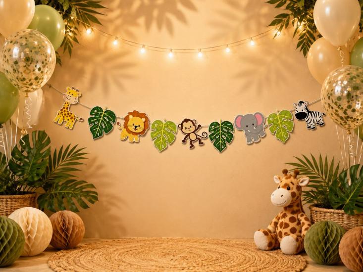 Doğum Günü Safari Dekoratif Banner