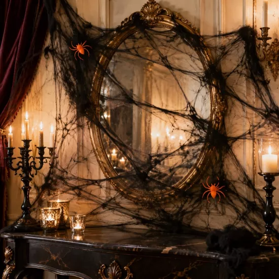 Halloween Pamuk Örümcek Ağı Siyah