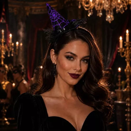 Halloween Cadı Şapkalı Taç