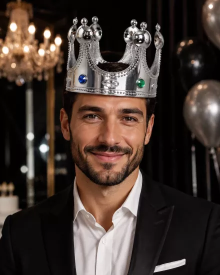 Halloween Kral Tacı Gümüş