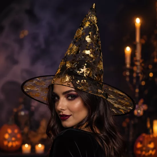 Halloween Şeffaf Cadı Şapkası