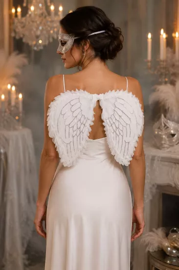 Halloween Beyaz Melek Kanadı