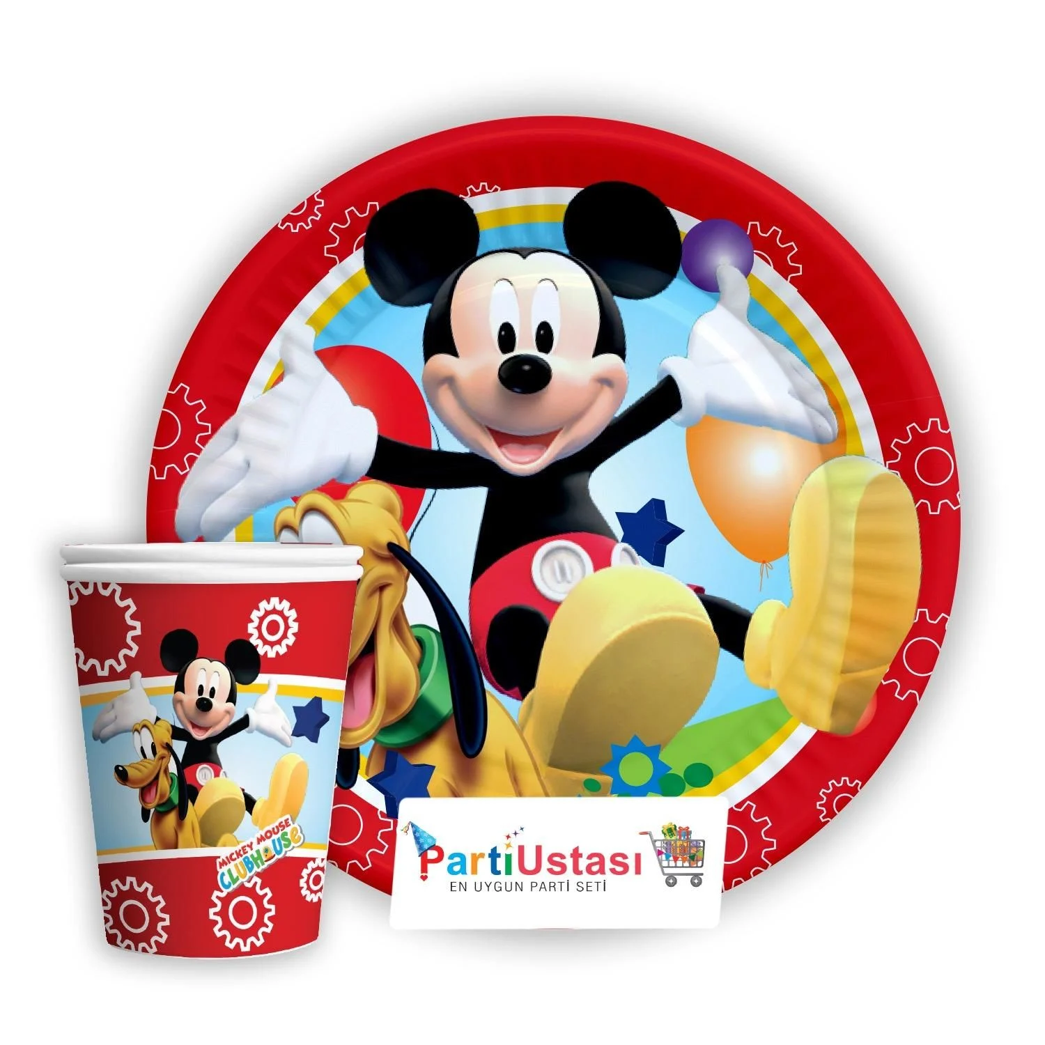 Doğum%20Günü%20Mickey%20Mouse%20Tabak%20Bardak%208li