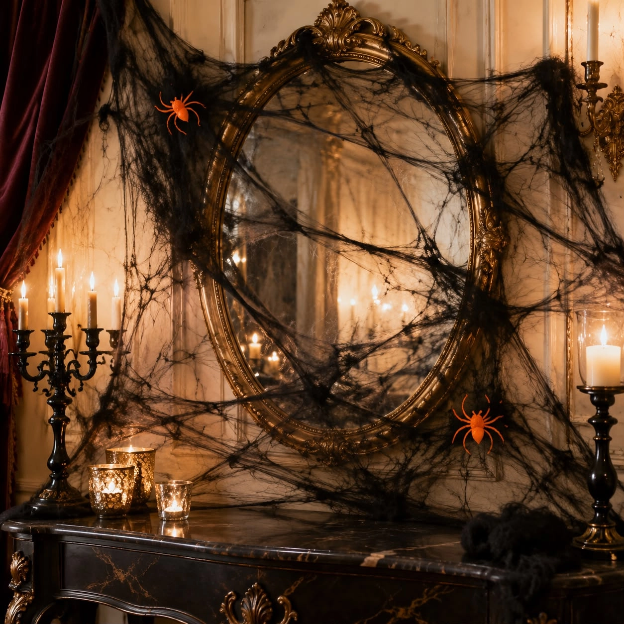 Halloween Pamuk Örümcek Ağı Siyah