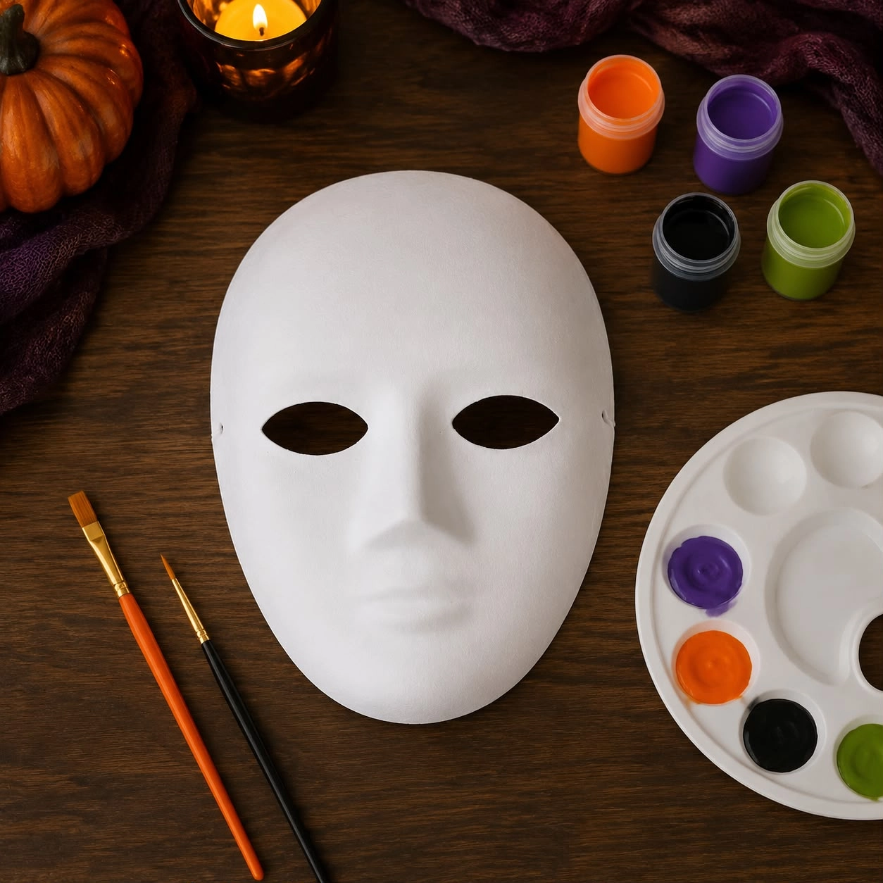 Halloween Boyanabilir Maske