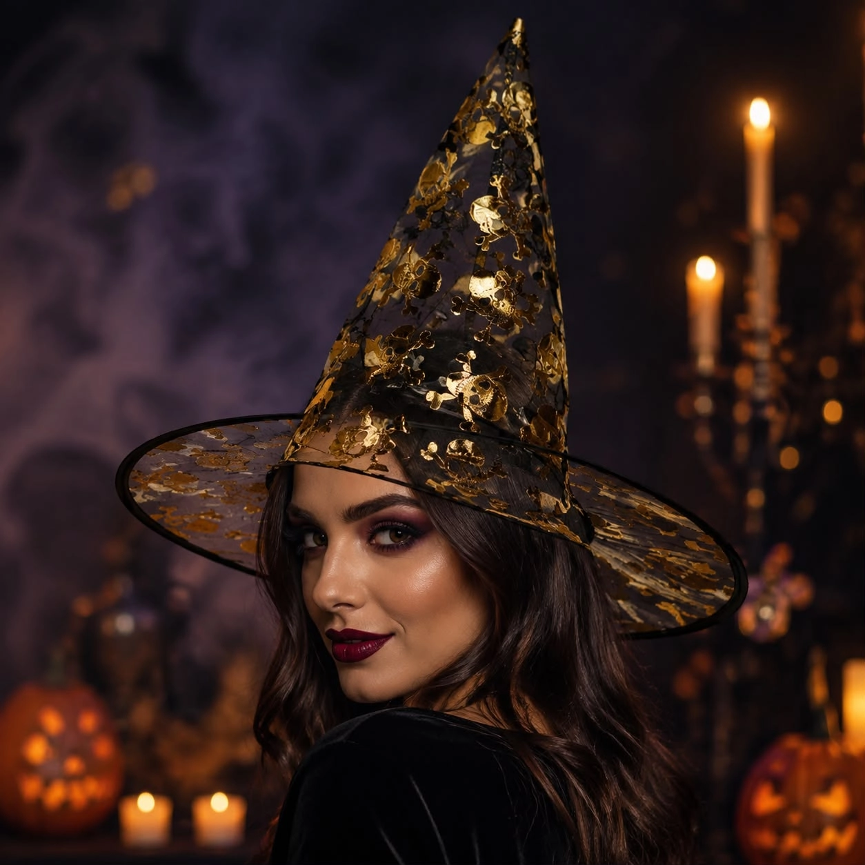 Halloween Şeffaf Cadı Şapkası