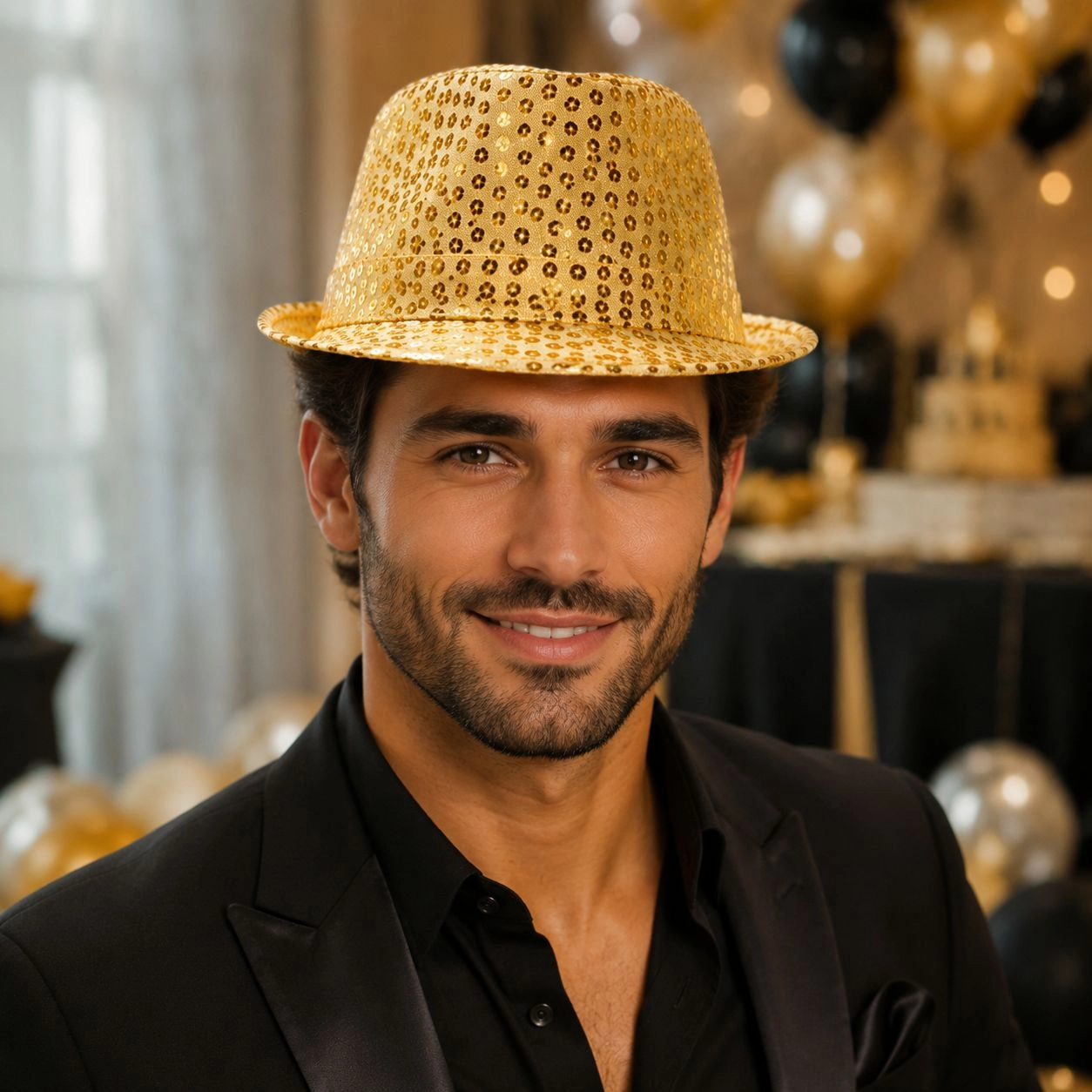 Halloween Gold Pullu Fötr Şapka