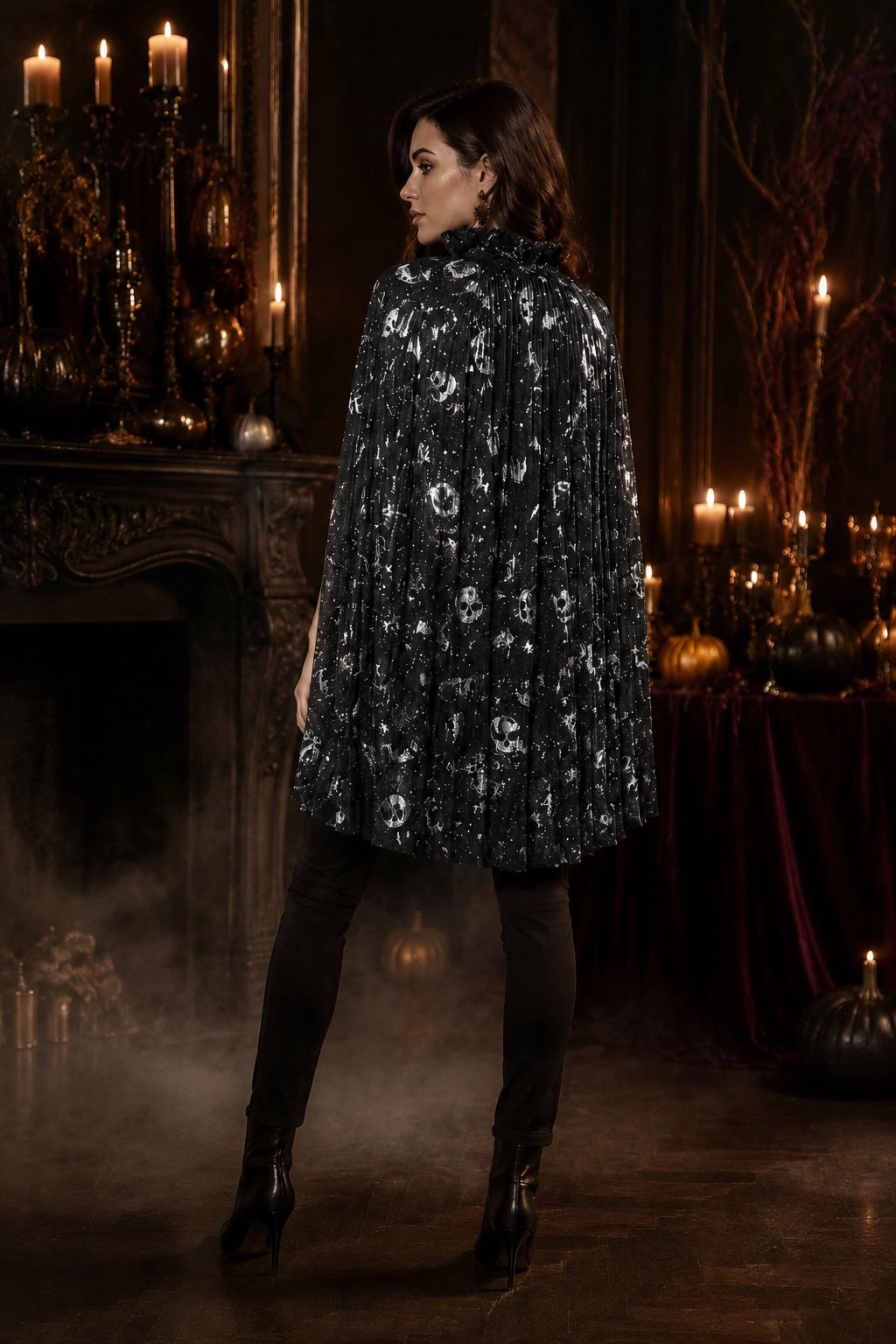 Halloween 80 cm Yaldızlı Pelerin