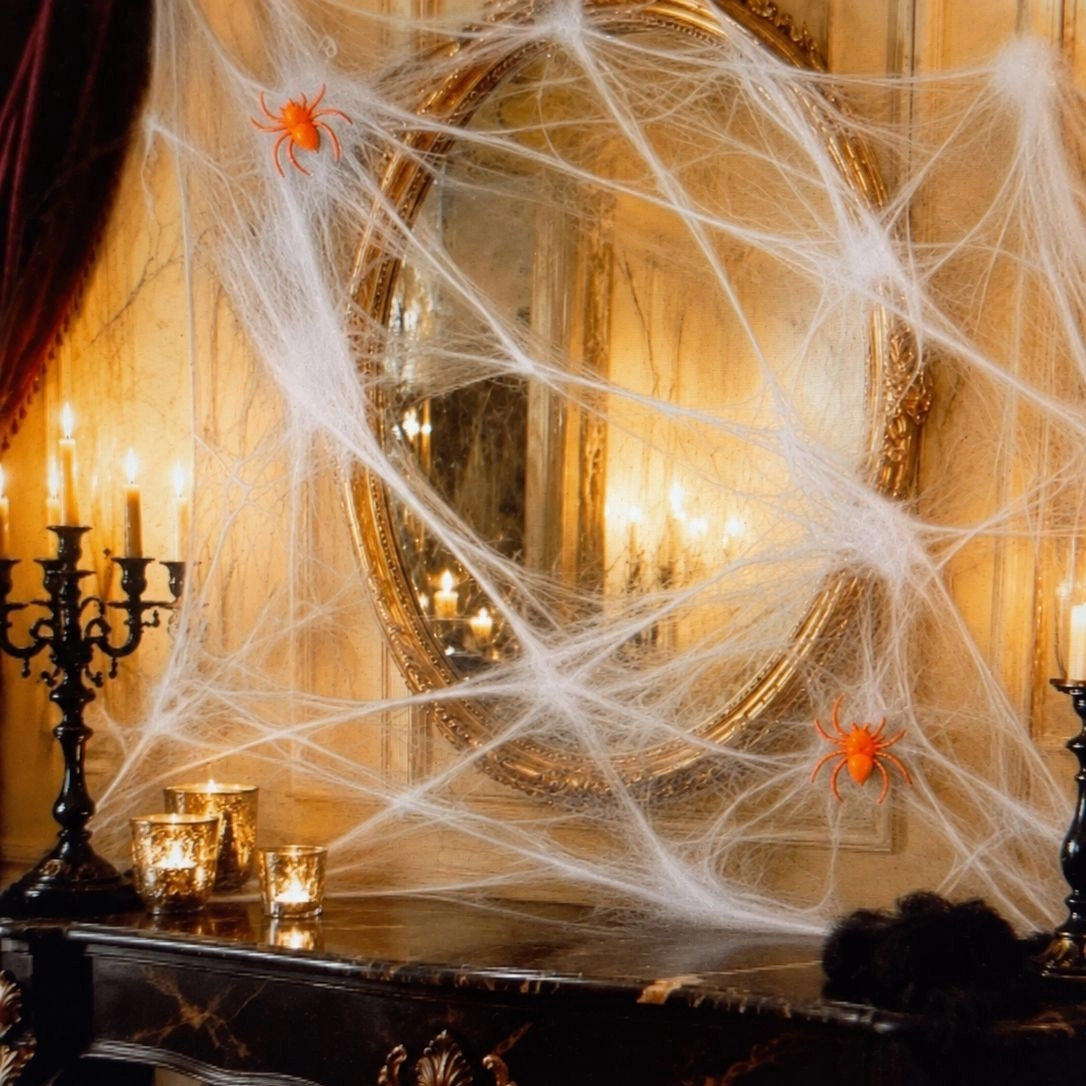 Halloween Pamuk Örümcek Ağı Beyaz