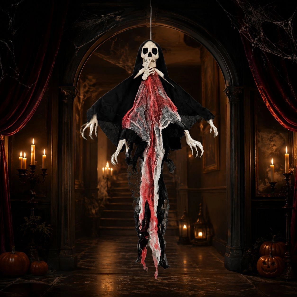 Halloween 4 Kollu İskelet Dekor