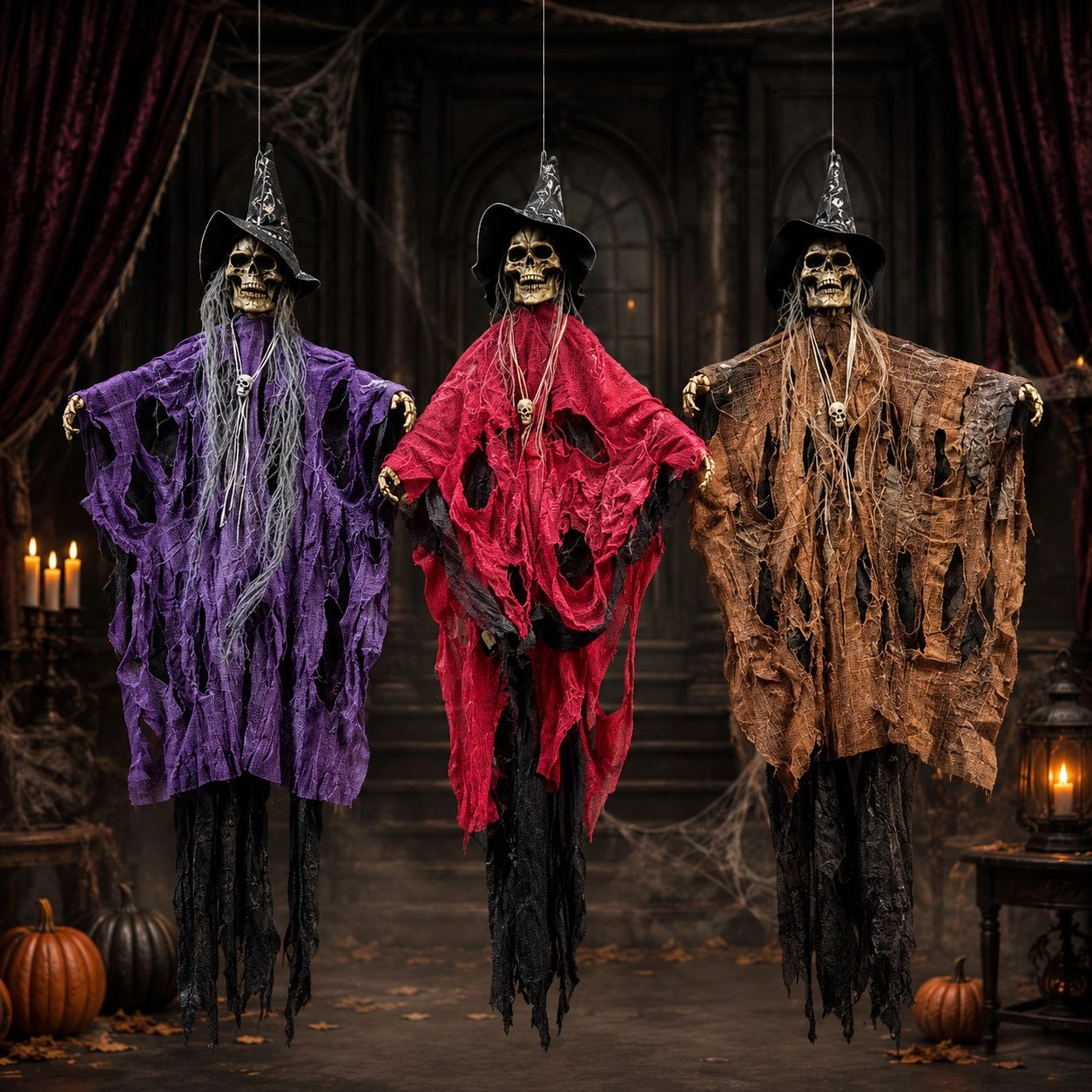 Halloween İskelet Dekor Sesli 70 cm