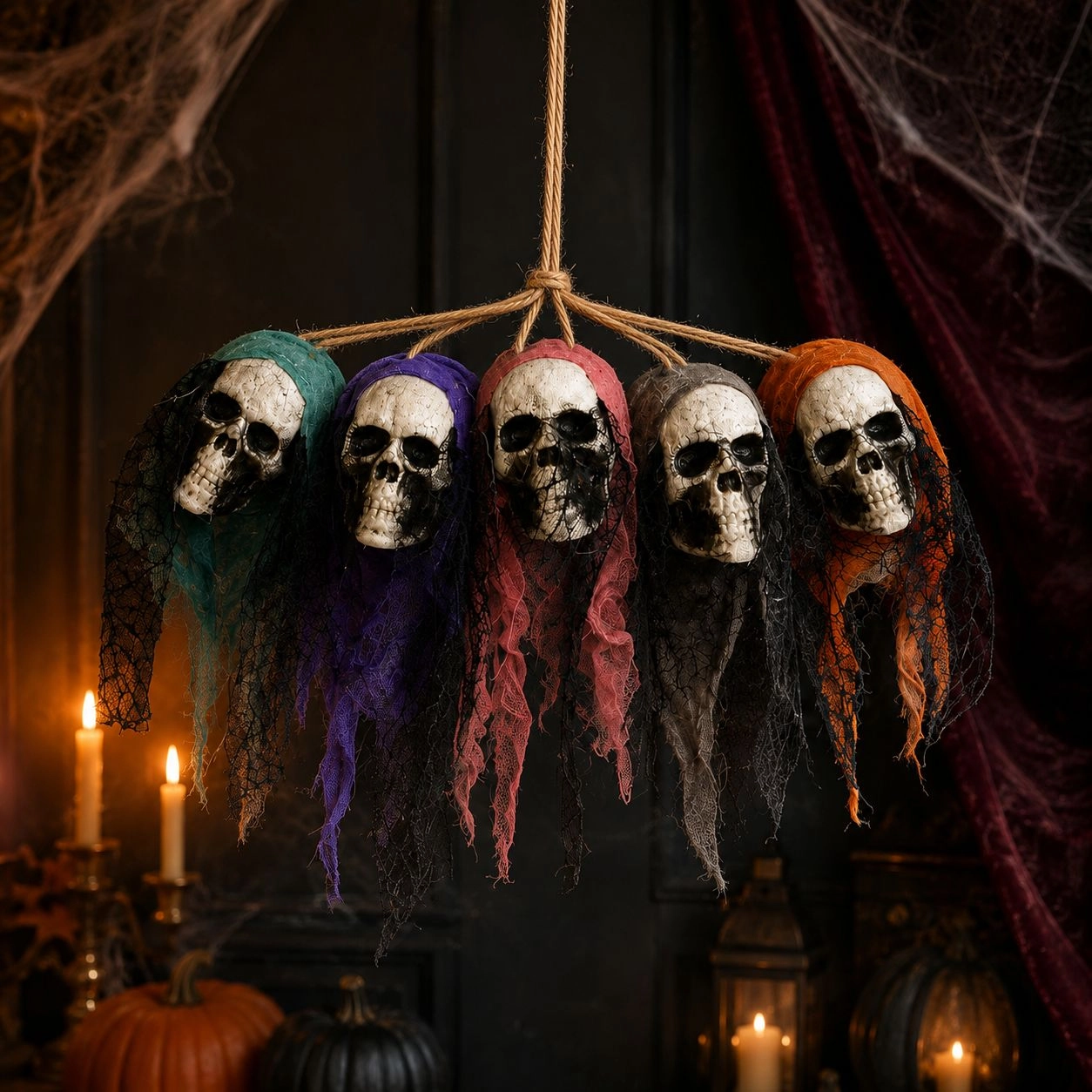 Halloween Kuru Kafa Dekor Sıralı