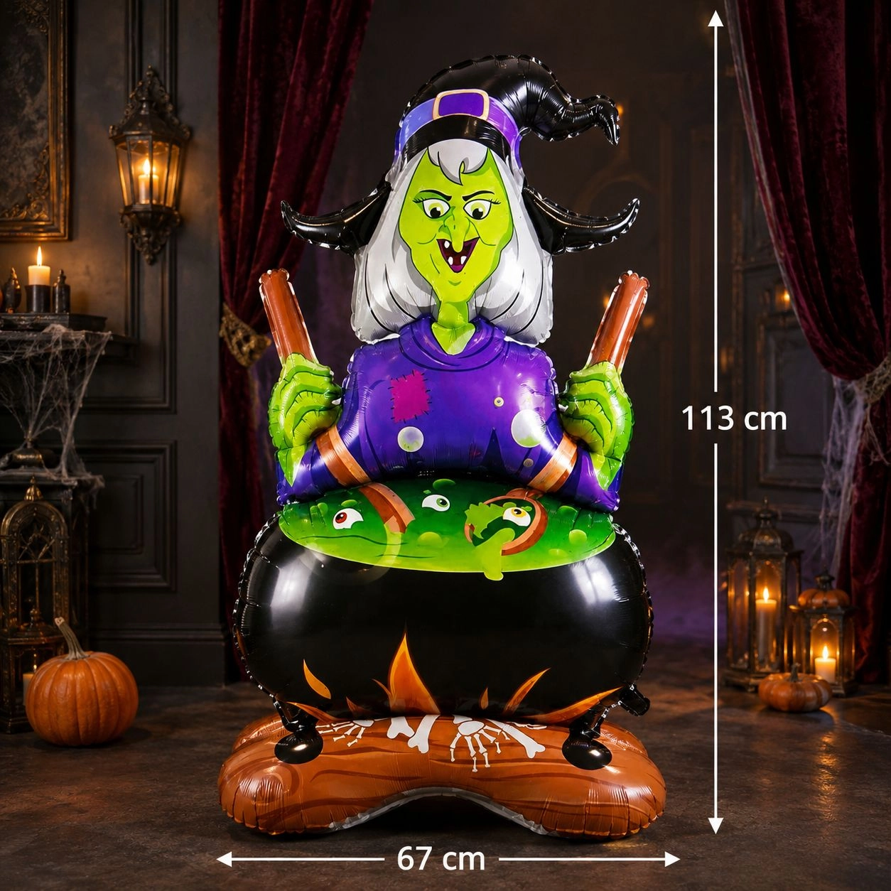 Halloween Kazanlı Cadı Ayaklı Folyo Balon