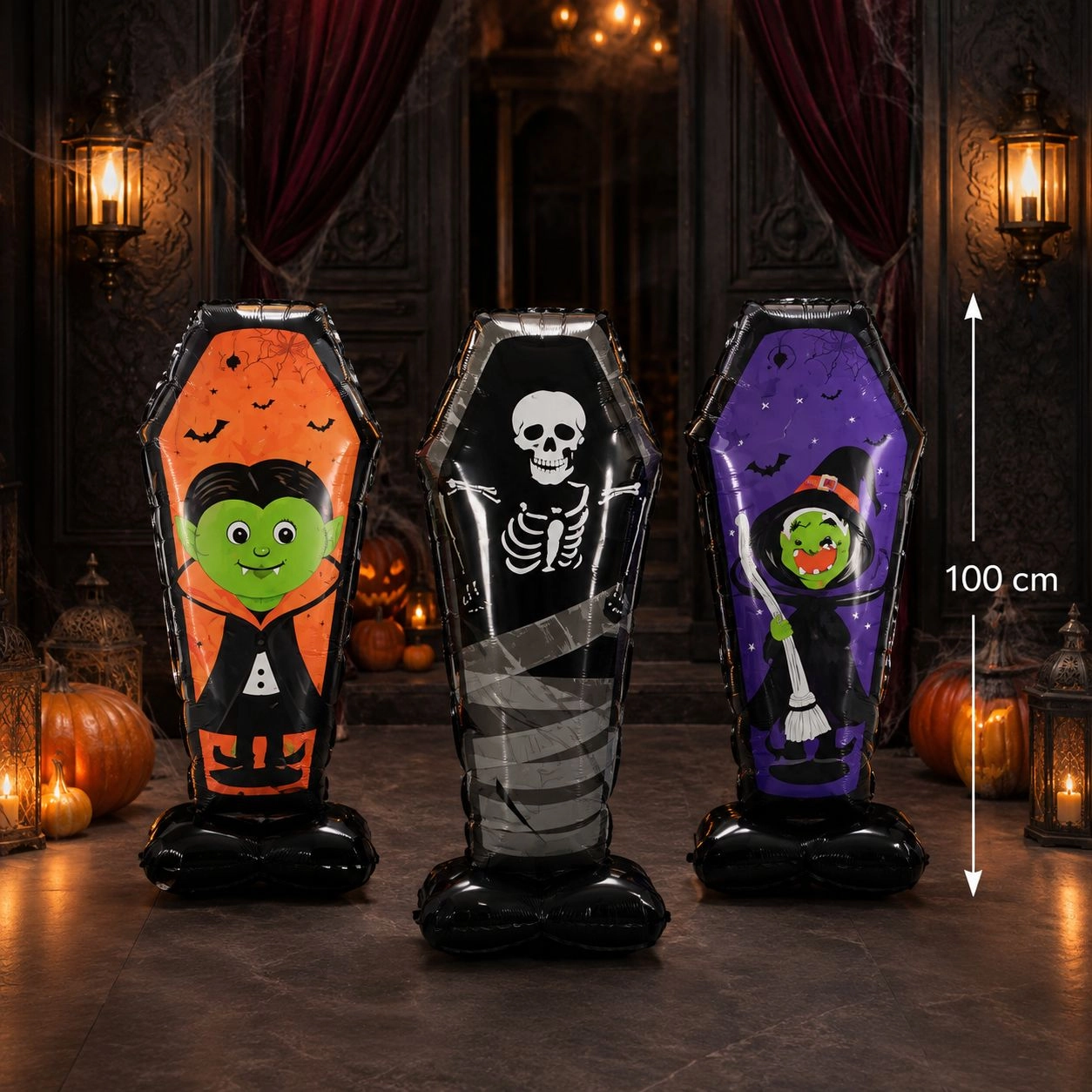 Halloween Tabut Ayaklı Folyo Balon